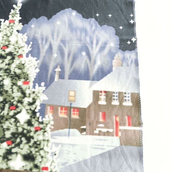 Rocky Mountain Blanket Glacial Fleece Christmas Tree Printed Multicolor - Picture 3 of 7
